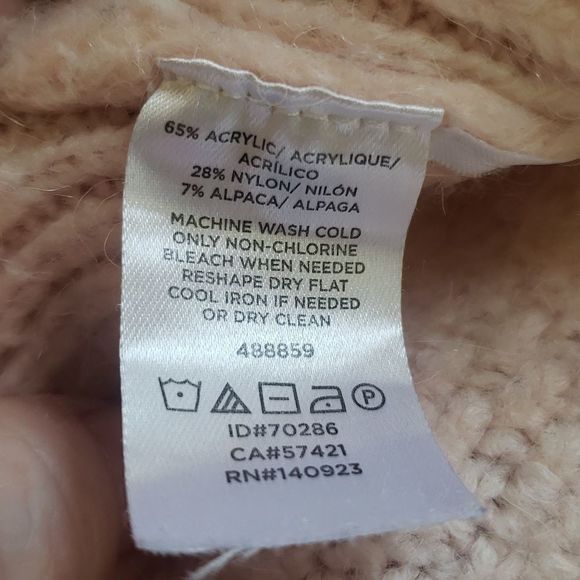🔴 LOU & GREY Soft Cozy Chunky Knit Textured Sweater Pastel Pink - Picture 11 of 11